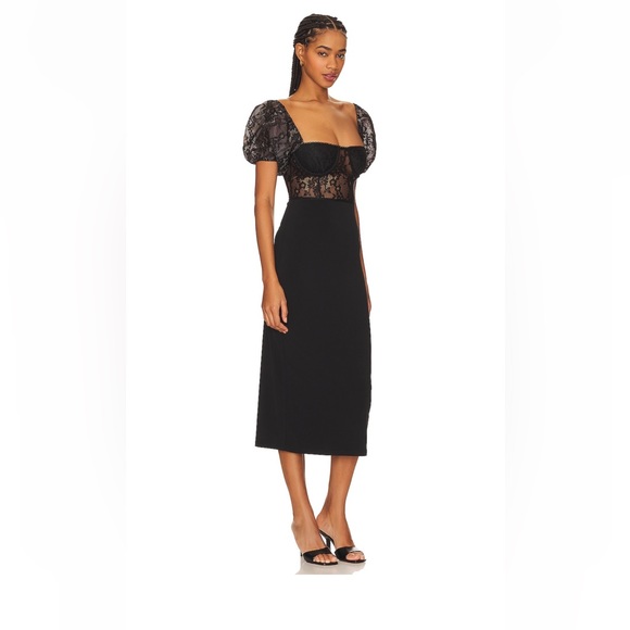 WeWoreWhat - Underwire Corset Lace Midi Dress - Size 2 - Picture 2 of 4